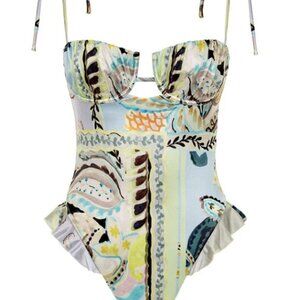 Montce st. barths floral Petal Ruffle One-Piece - SM